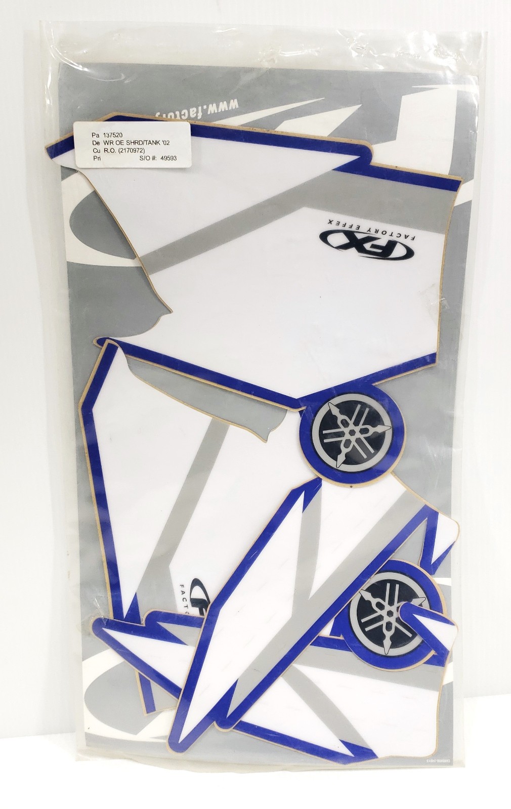 Factory Effex 2002 Style Tank/Shroud Graphics 98-02 Yamaha WR250F WR400F WR426F