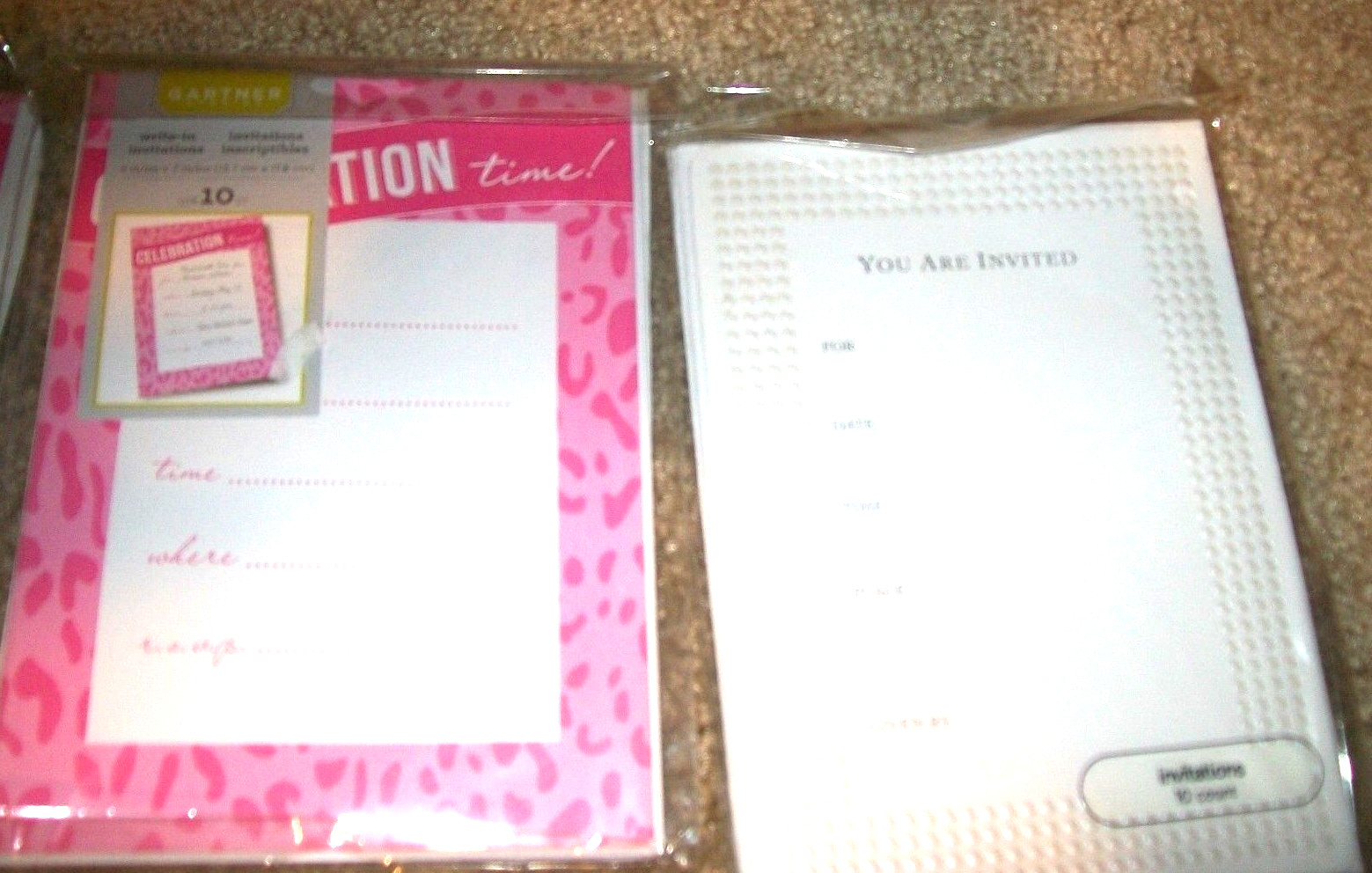 Party Supplies Invitations Lot Baby Shower Birthday Notecard Paper Serving Bowl