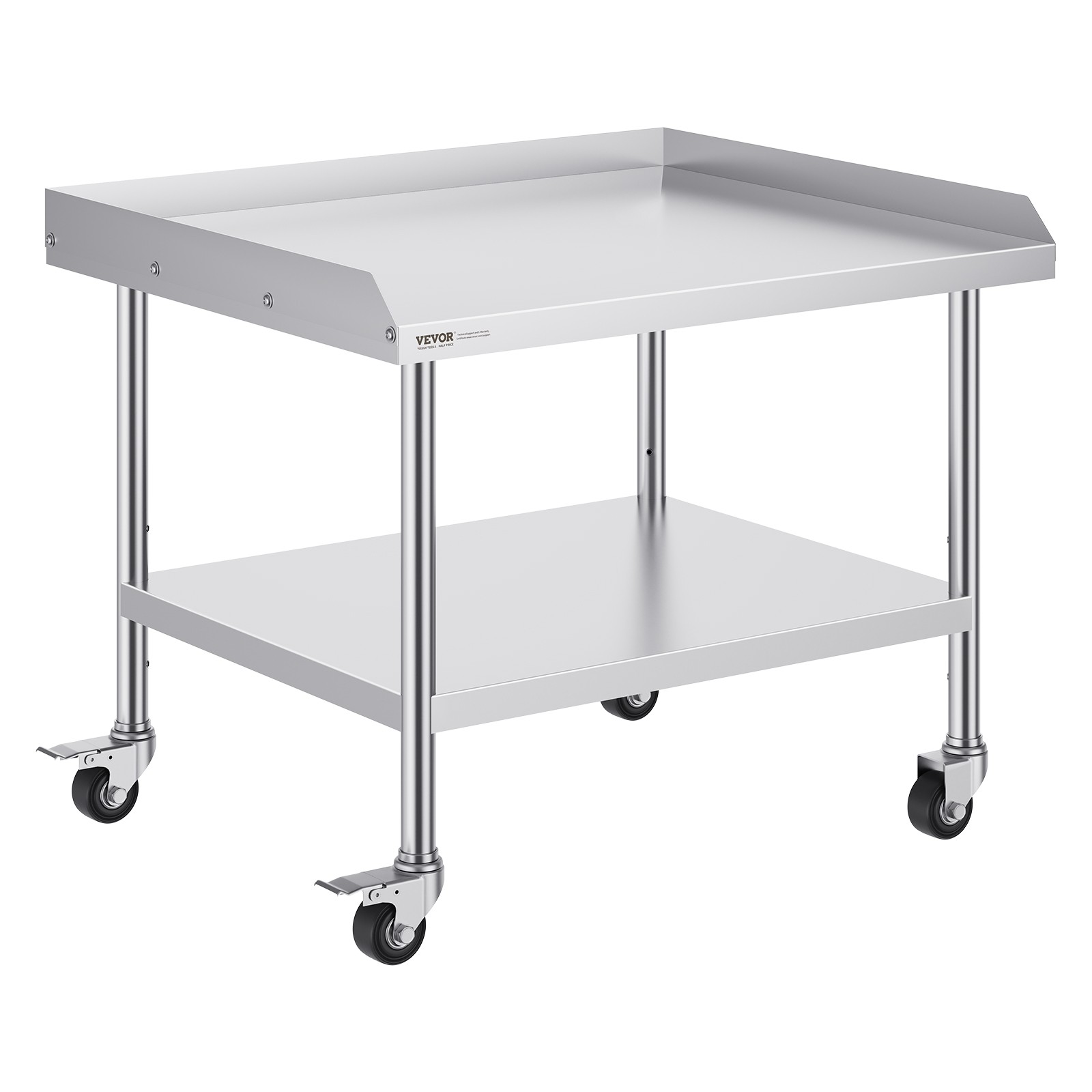 VEVOR Stainless Steel Work Table 30"x36" Commercial Food Prep Table W/ 4 Casters