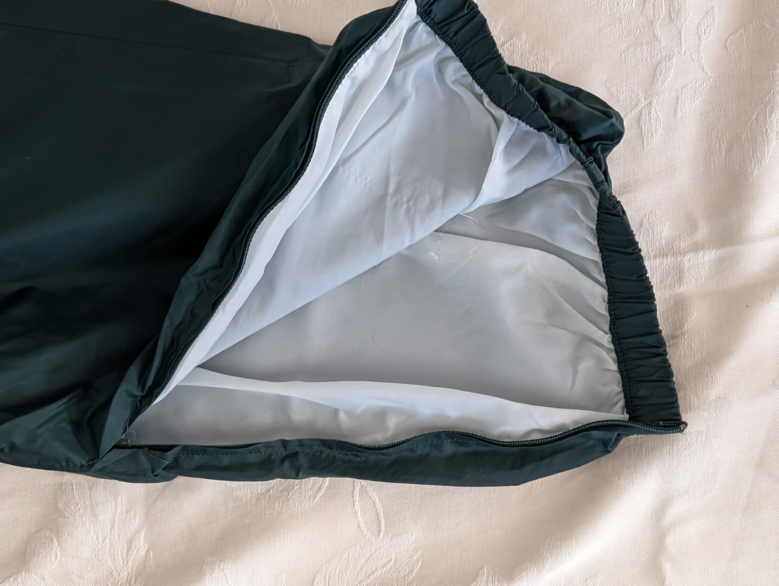 VTG Jerzees Dark Green Jogger Pants Mens XL Lined Windbreaker Ankle Zip Nylon