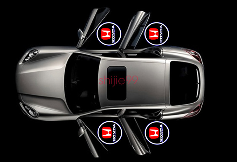 2PCS LED Door Light Projector Courtesy Ghost Shadow Step Puddle Lamp For HONDA