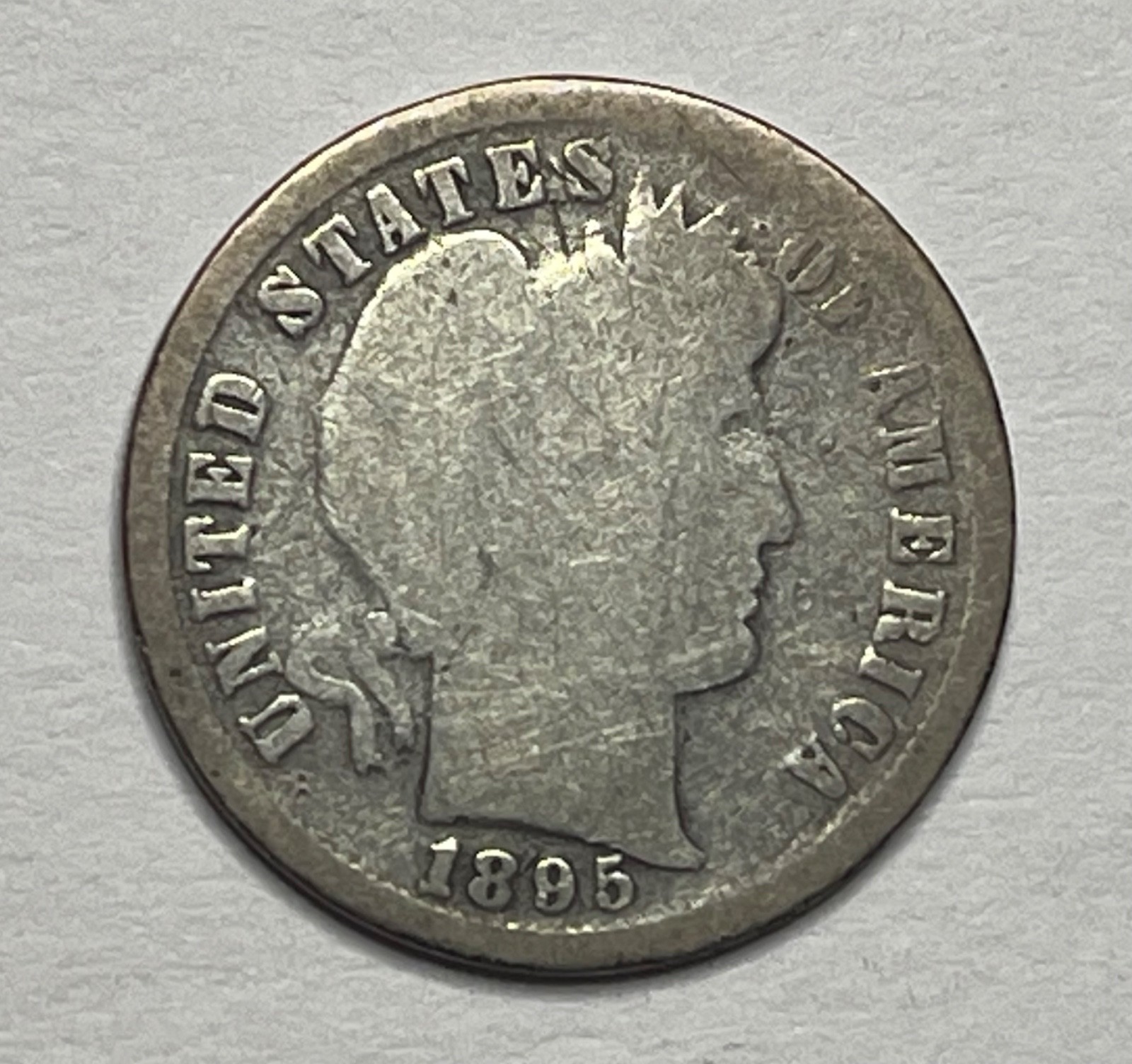 1895-P Barber Dime - Key Date 10C; Nice Details; Y057