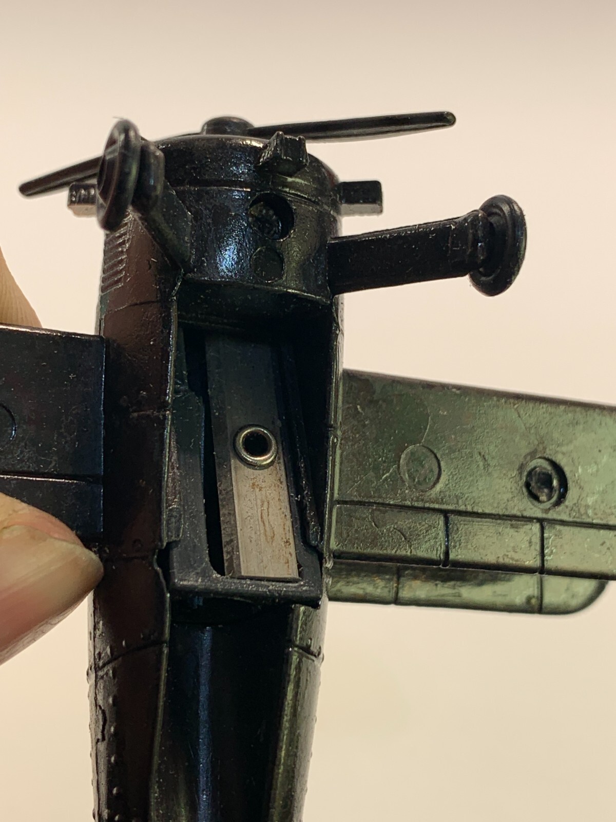 Vintage Die-Cast Pencil Sharpener Old Style Biplane PSF2