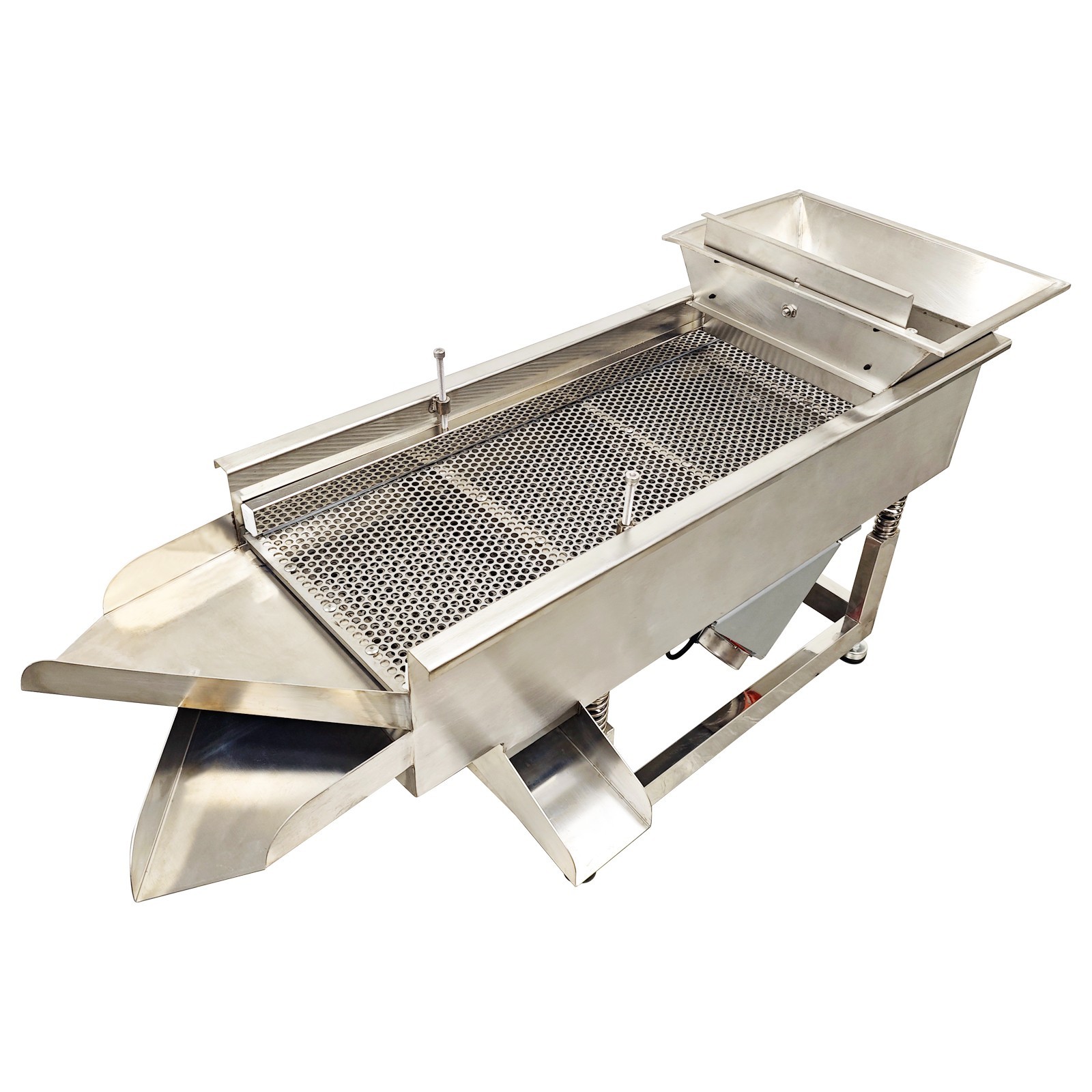 3-Layers 3/6/8mm Sieve 110V Full Stainless Steel Sifter Linear Vibrating Screen