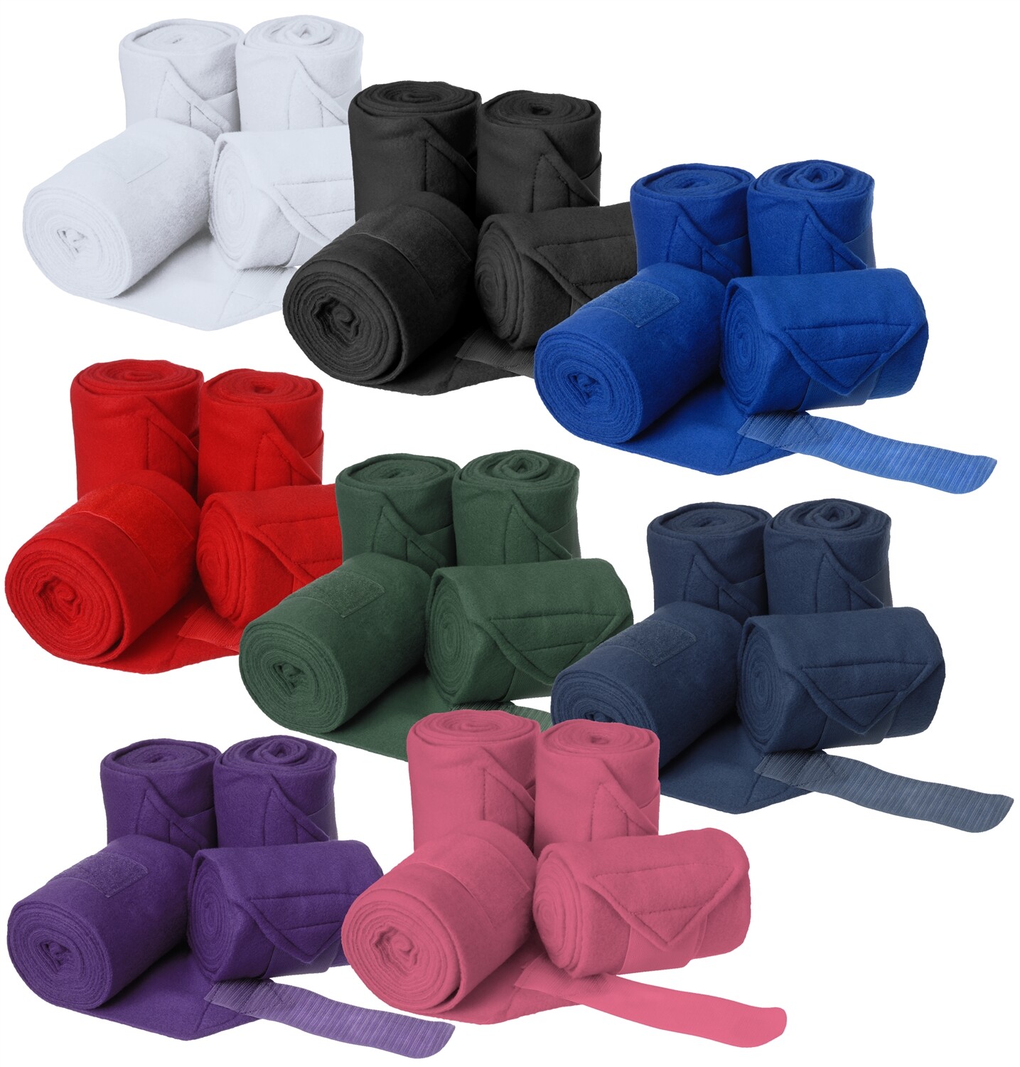 Horse Leg SoftFleece Polo Wraps - Set of 4 - 8 Color Choices