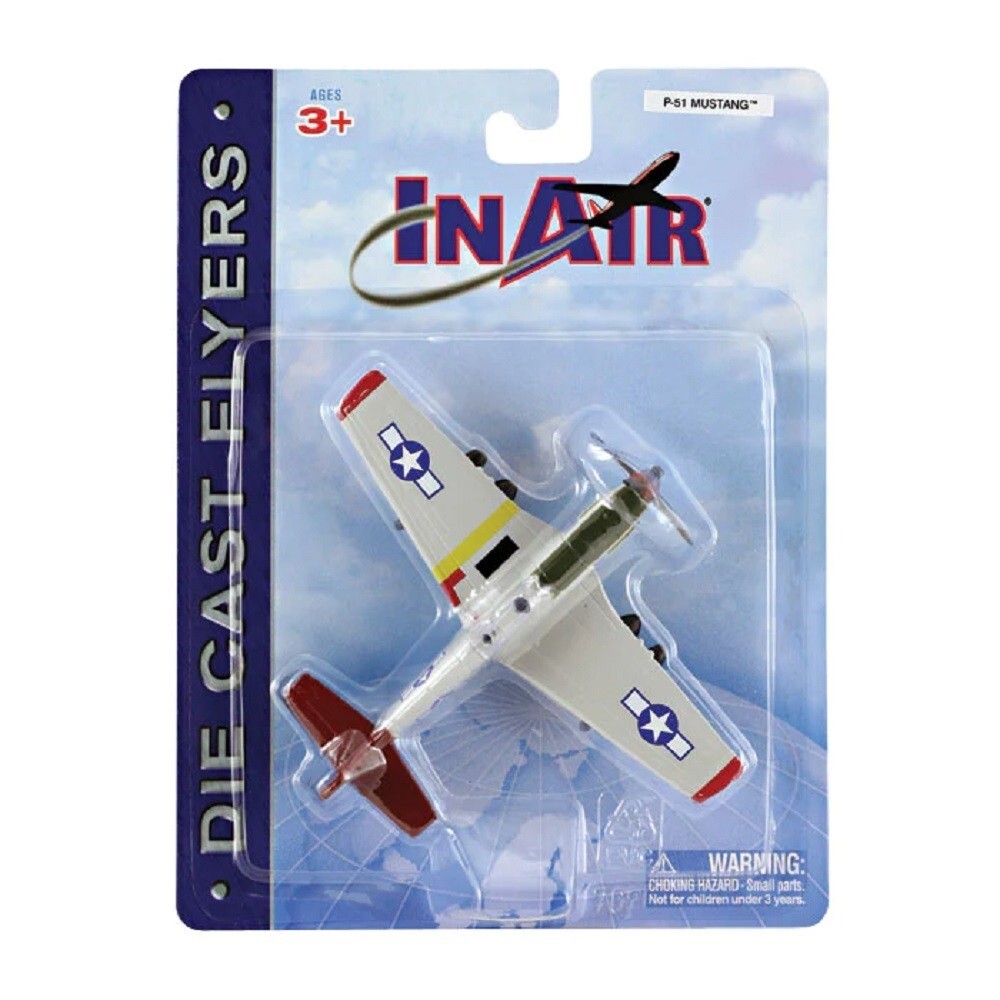 InAir Diecast 4.5" P-51 Mustang Tuskegee Airmen - "Red Tails"