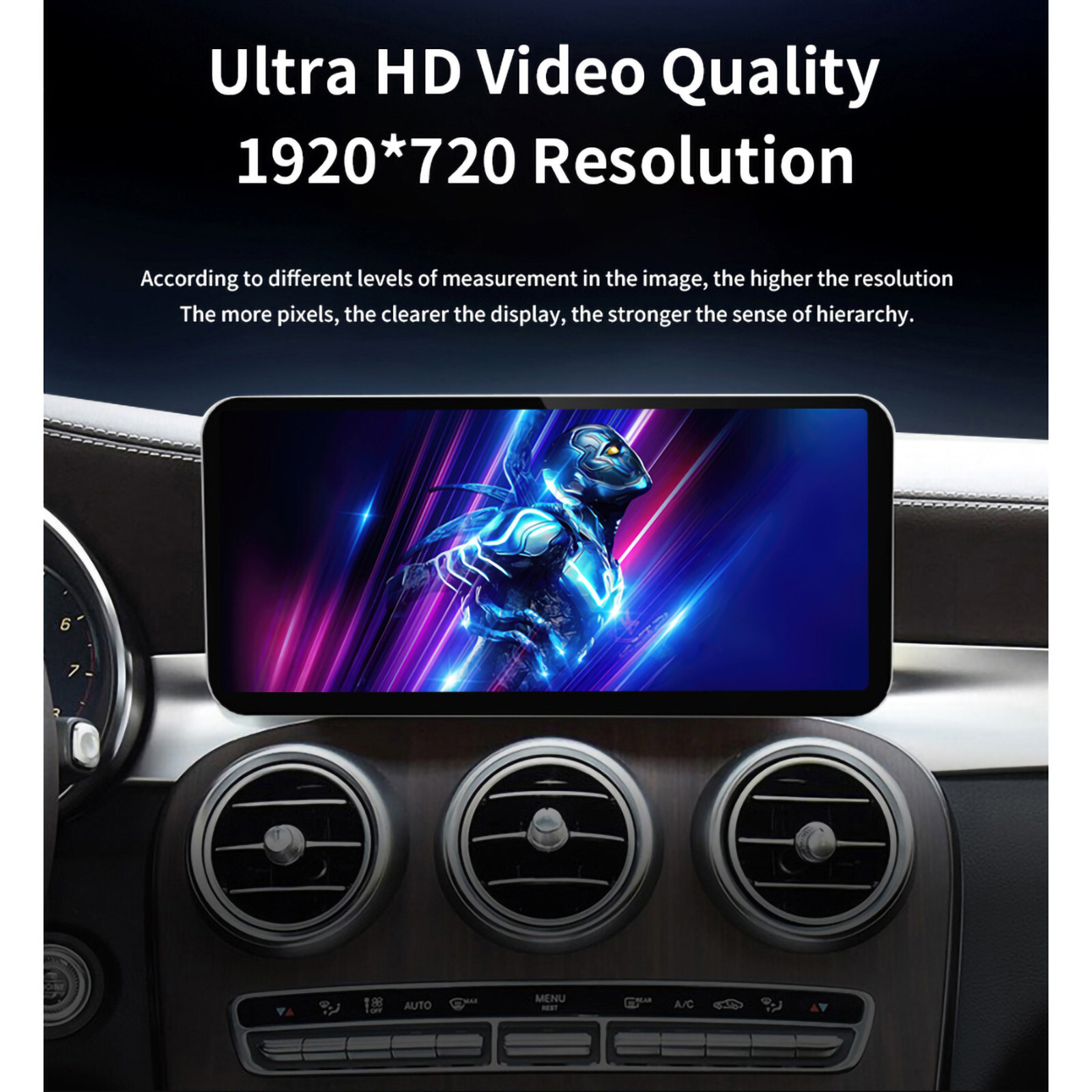 Dual Screen 12.3'' Android CarPlay GPS Stereo For Mercedes C/GLC-Class W205 X253