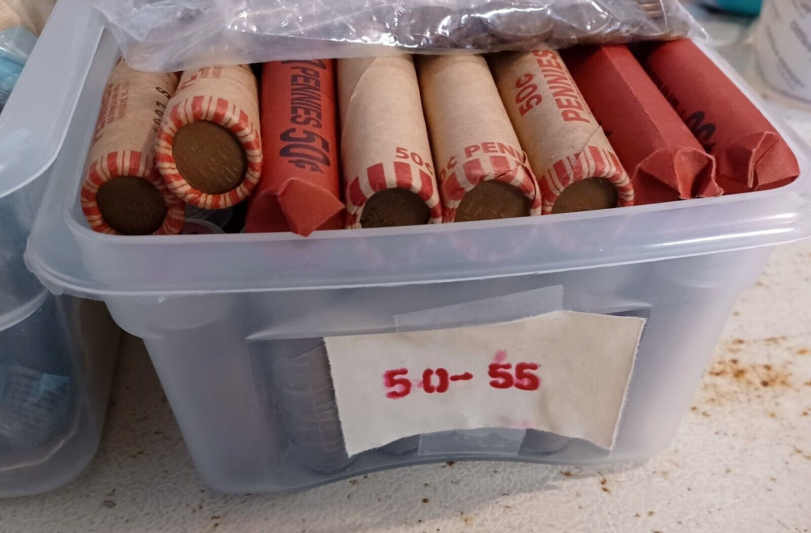 Wheat Cent Roll ranging from 1909-VDB-55PDS-Ol' Fred's Hoard, 60% Pre40-SEE DESC