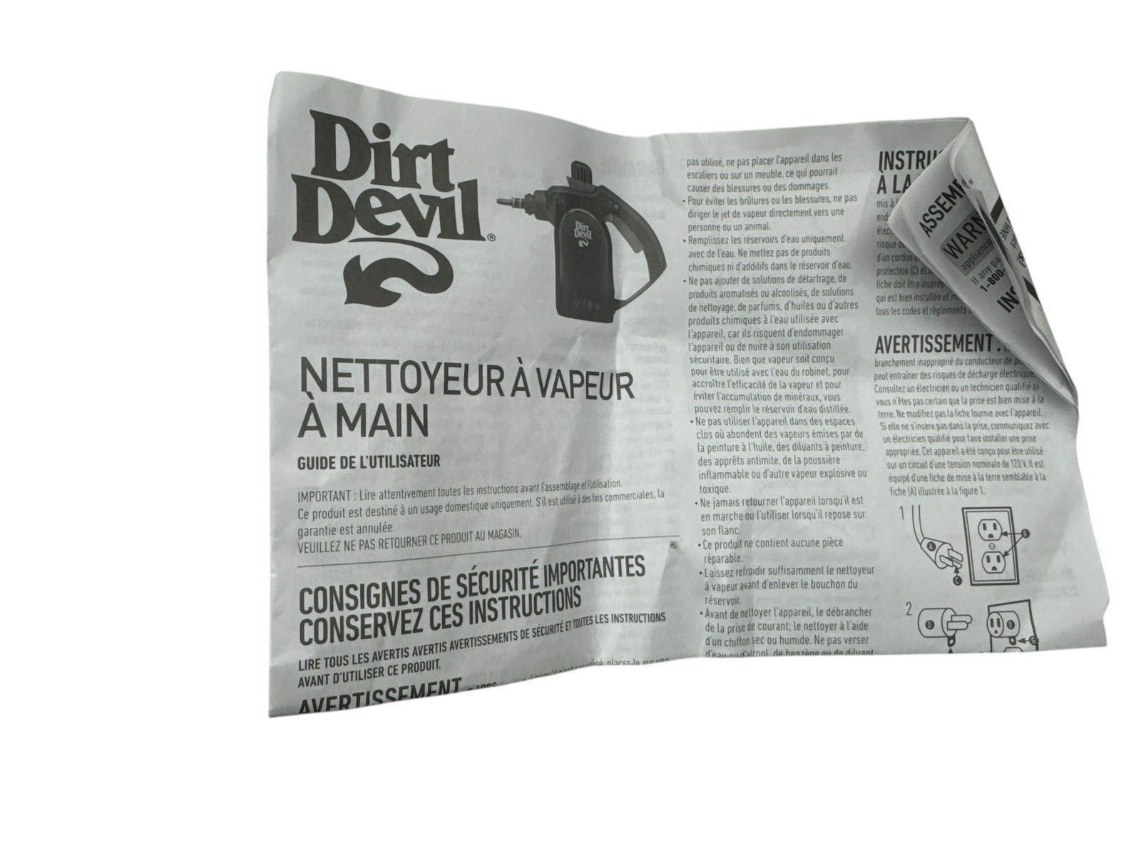 Dirt Devil Handheld Steamer With Attachments WD21000 (Used)