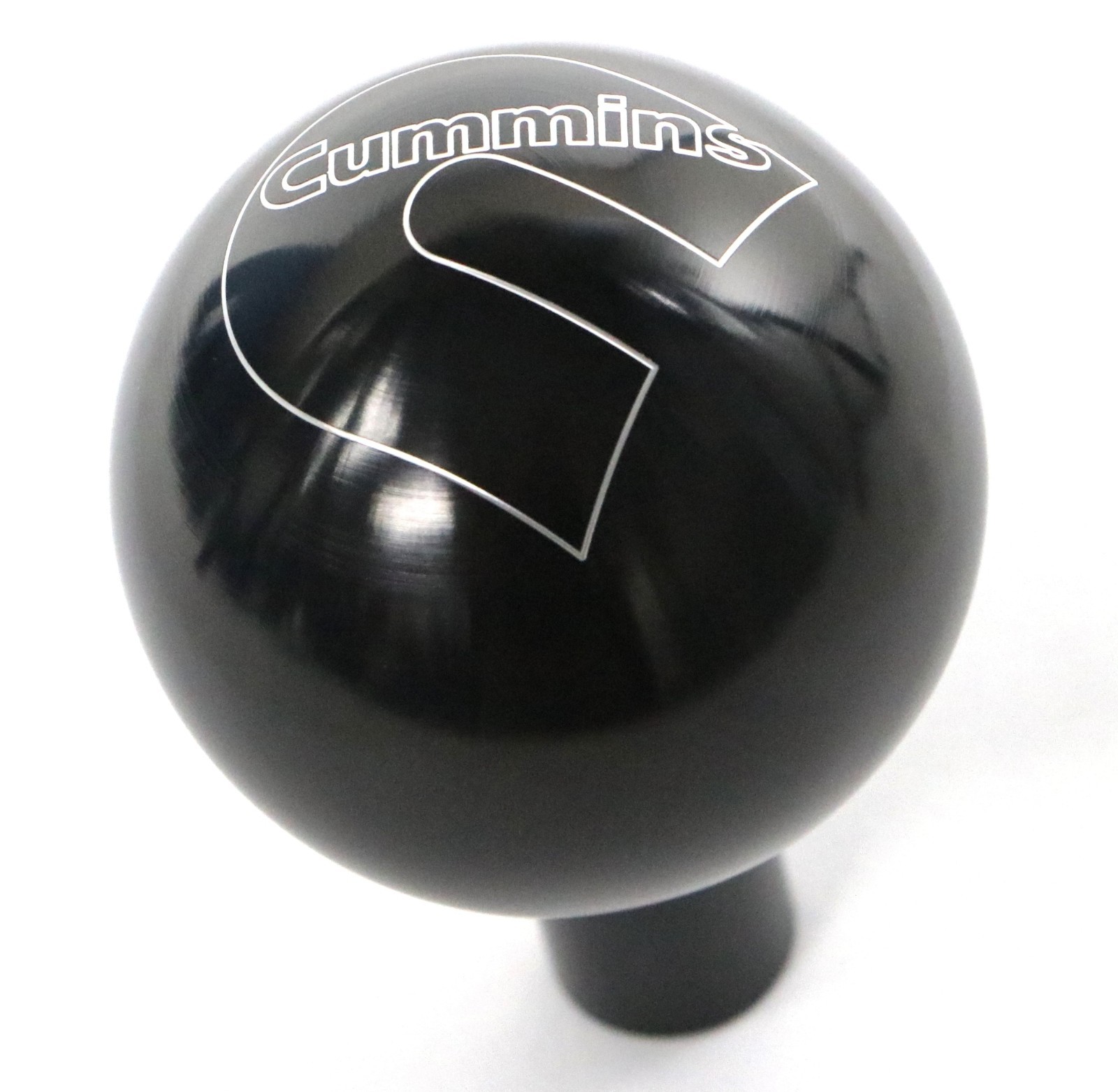1989-2018 Dodge Ram Cummins Logo 2.25" Billet Aluminum Shift Knob Black Adapter