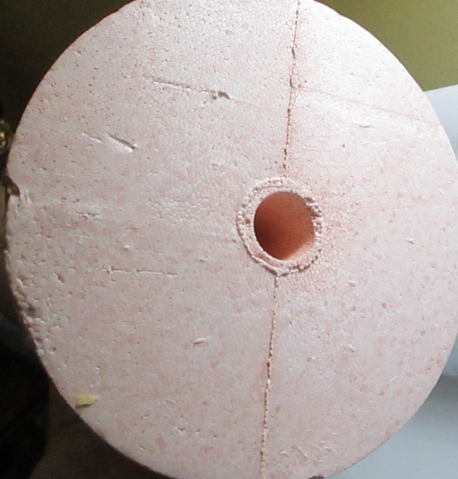 VINTAGE 1960s PLASTI-PERSONALITIES MANNEQUIN HEAD STYROFOAM w/ PLASTIC WRAP FACE