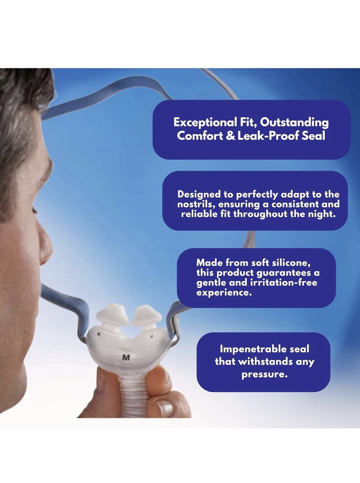 Restful Night Replacement Nasal Pillow Cushion for ResMed AirFit P10 – Medium