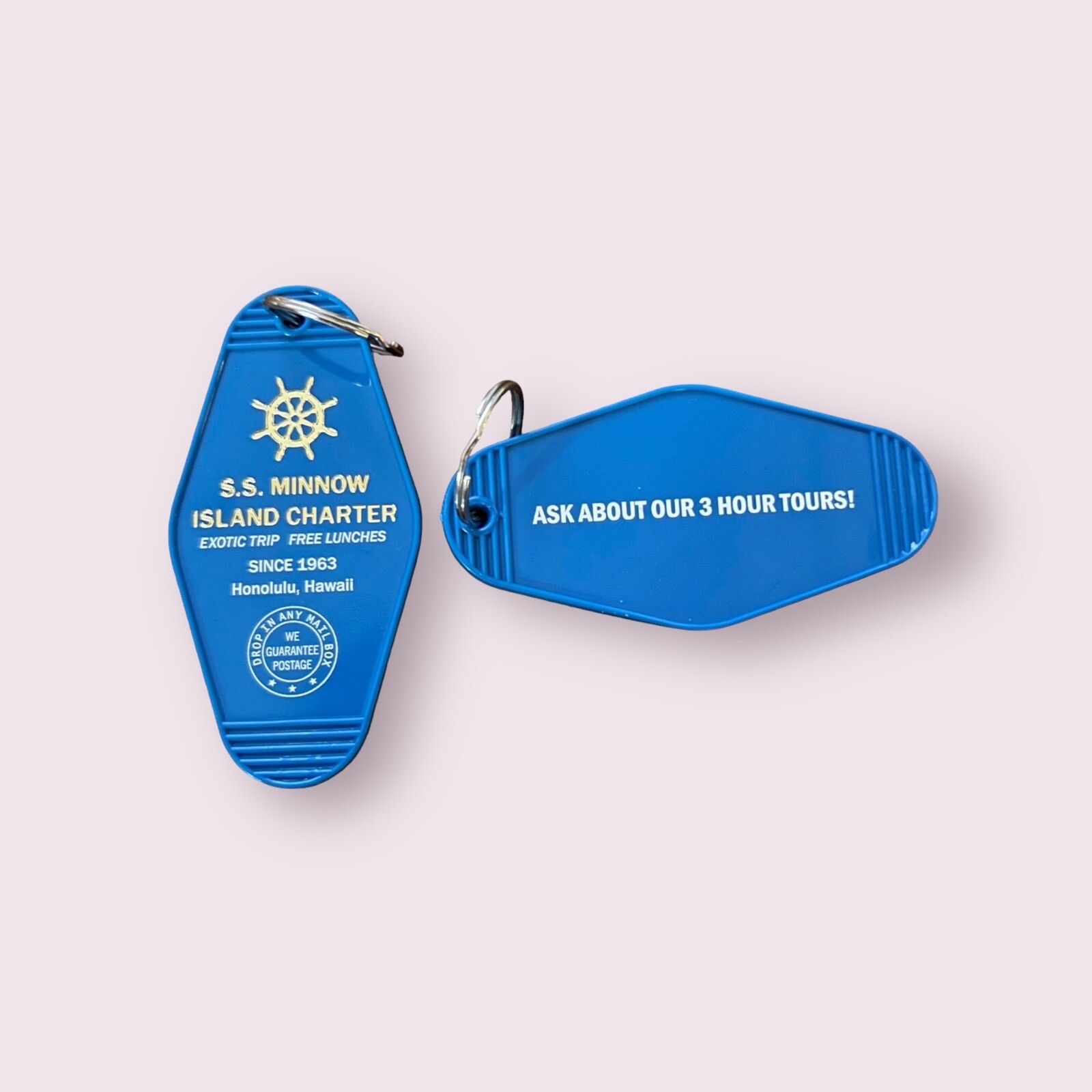Gilligans island inspired SS minnow island charter keytag