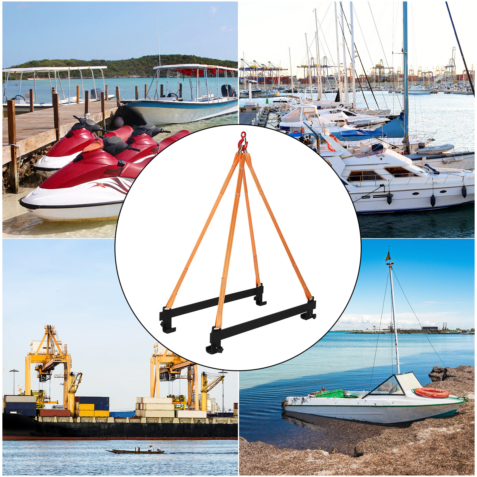 Watercraft Jet Ski Lift Sling 1500Lb Capacity Personal Watercraft Lifting Straps