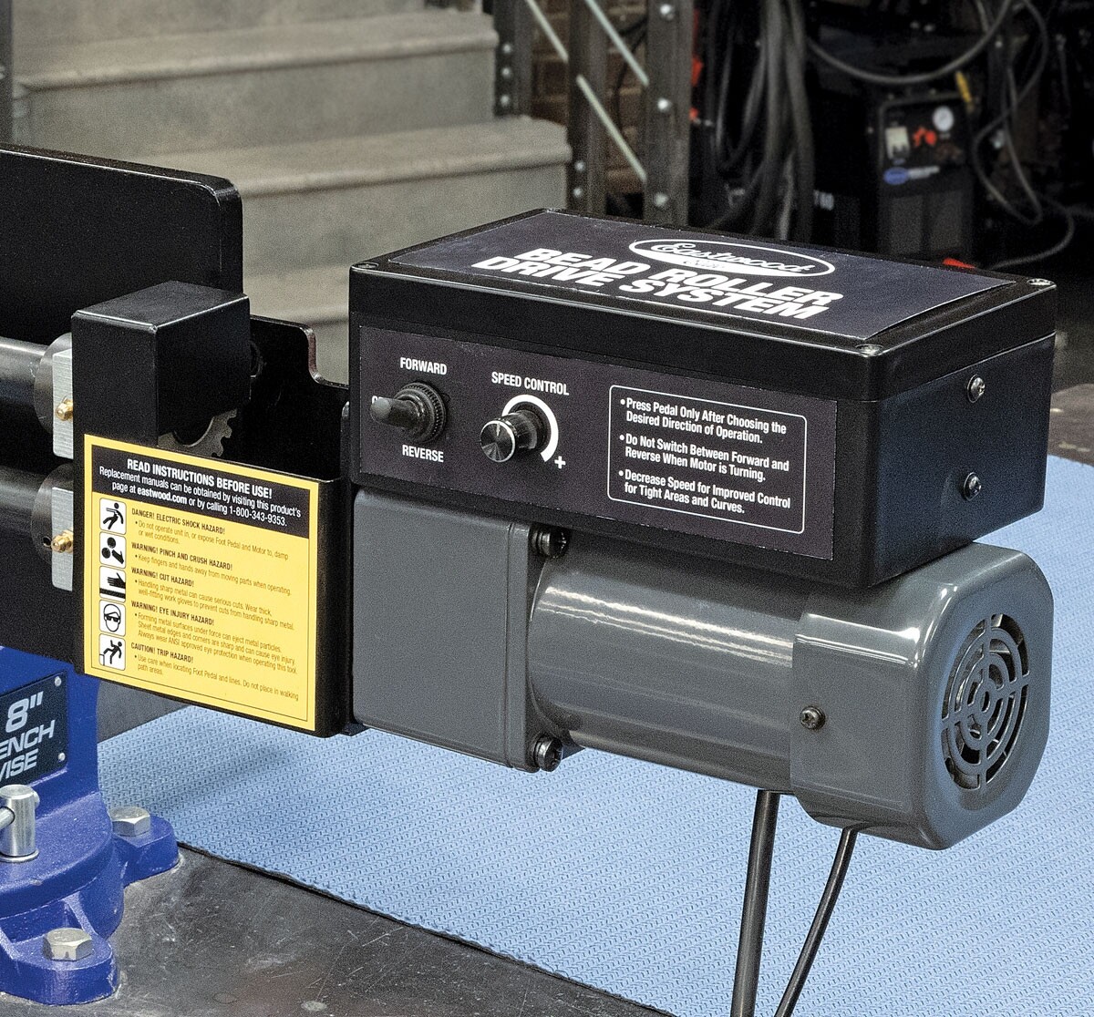 Eastwood Elite Bead Roller Drive System Reversible Electric Motor Foot Pedal