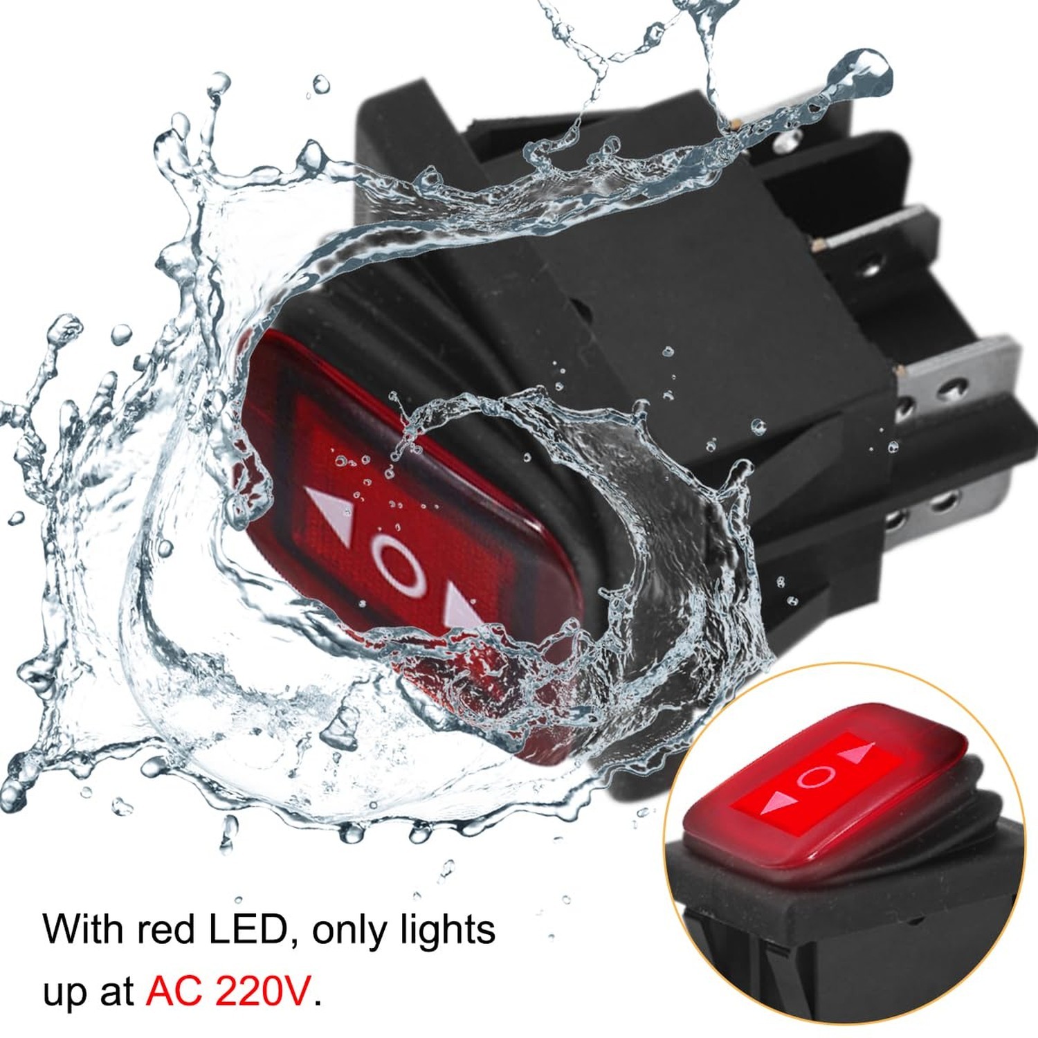 Momentary Rocker Switch Polarity Reverse Switch DC 12V 10A Motor Control Togg...