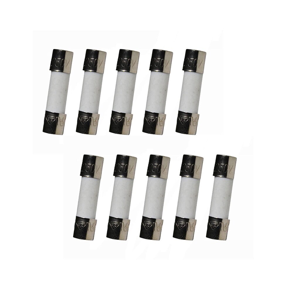 10Pcs 250V 10A F10AL250V 10 amp Fast Blow Acting Quick Ceramic Fuses 5x20mm