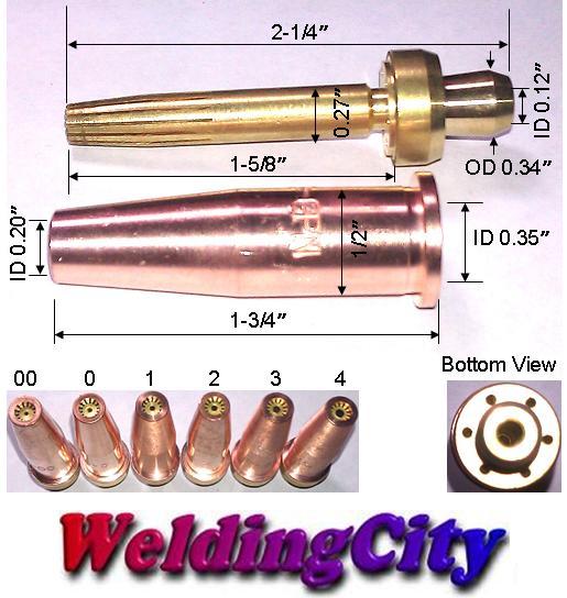 WeldingCity® Propane/Natural Gas Cutting Tip 3-GPN #1 Victor Torch | US Seller