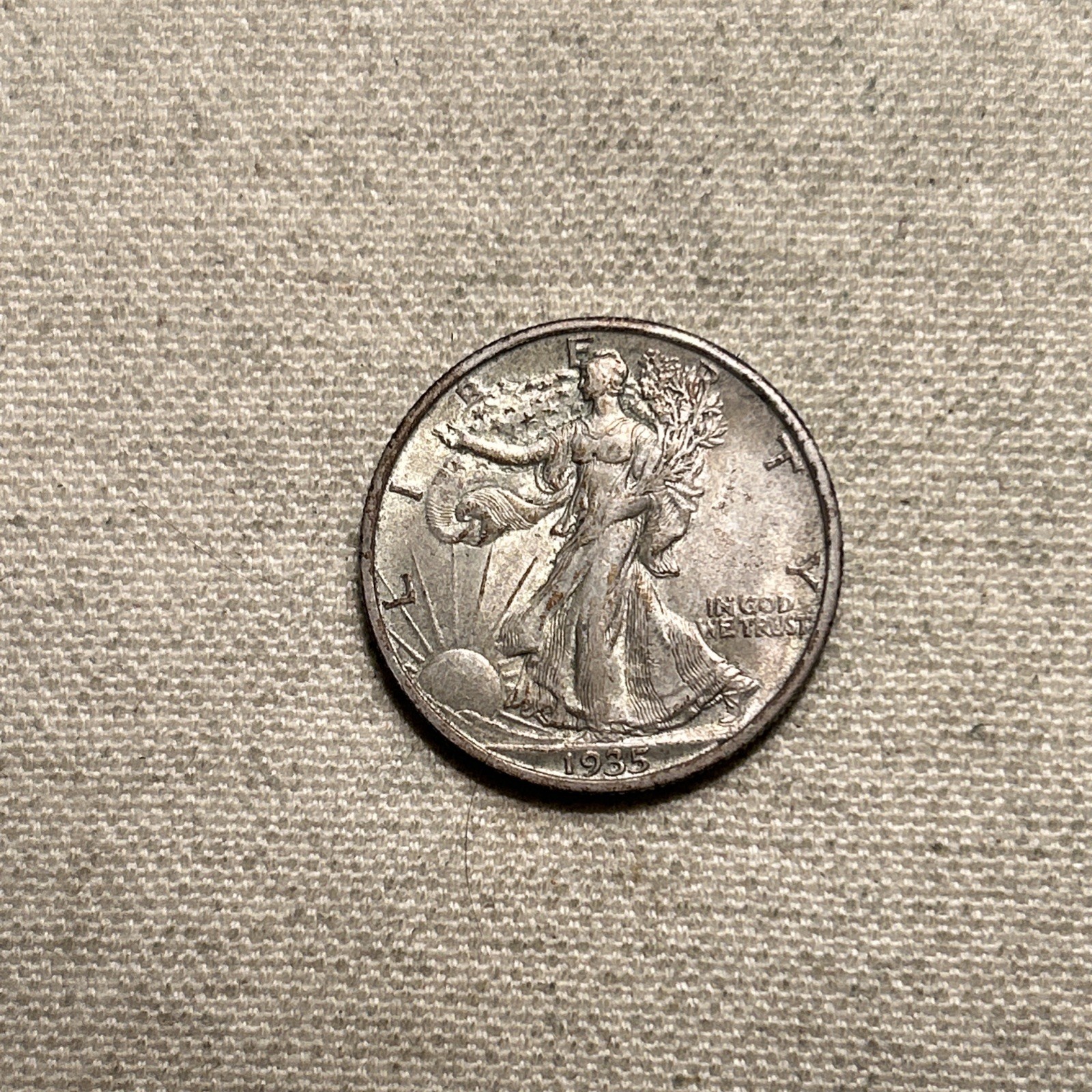 1935 WALKING LIBERTY HALF HIGH GRADE CHOICE AU NICE ORIGINAL SHIPS FREE