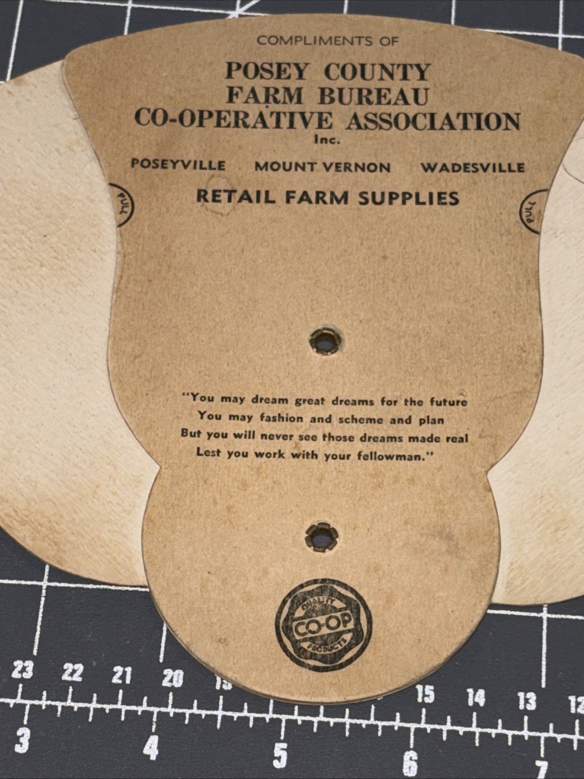 Vintage Lot Of 3 Advertising Cardboard Handheld Fans