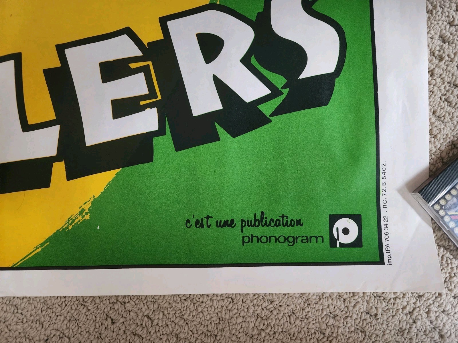 Rare Bob Marley & The Wailers FR 1980 Uprising Tour promo poster Island Reggae