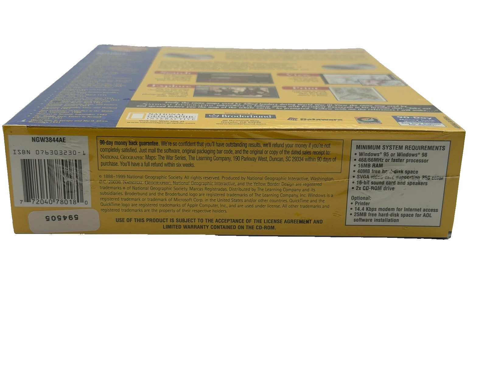 National Geographic Maps The War Series - Special Edition PC CD-ROM New Sealed