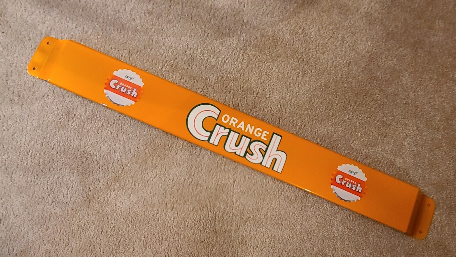 Door push bar 30'' Orange Crush Retro Antique Soda Advertising sign