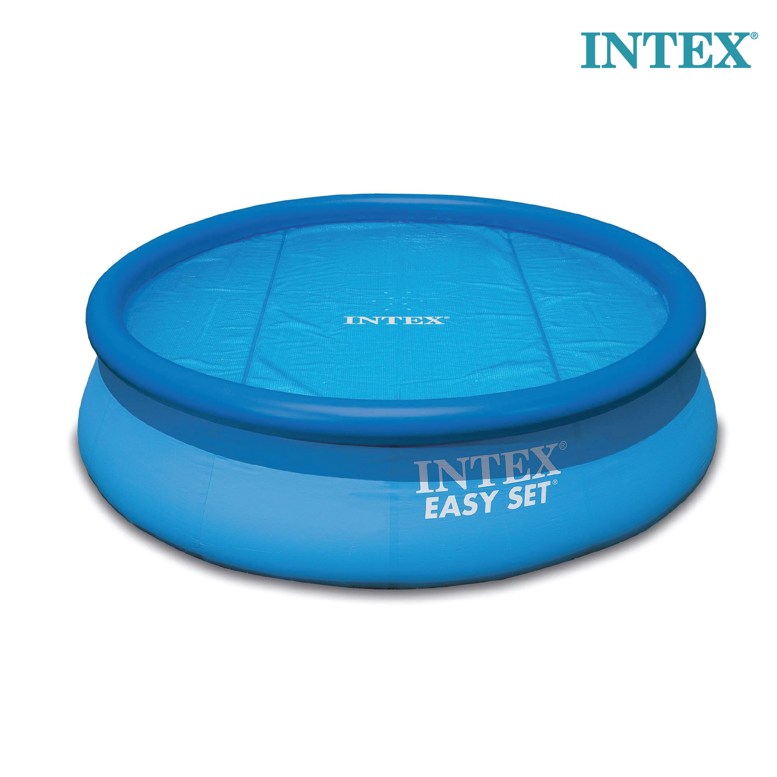 Intex 15ft x 48in Easy Set Above Ground Inflatable Pool w/ Pump and Solar Cover