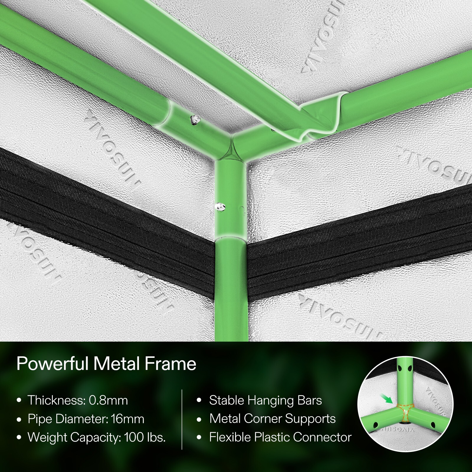 VIVOSUN VS1000 Led Light+24'' X24"x48" Grow Tent W/4" Fan Complete Growing Kit