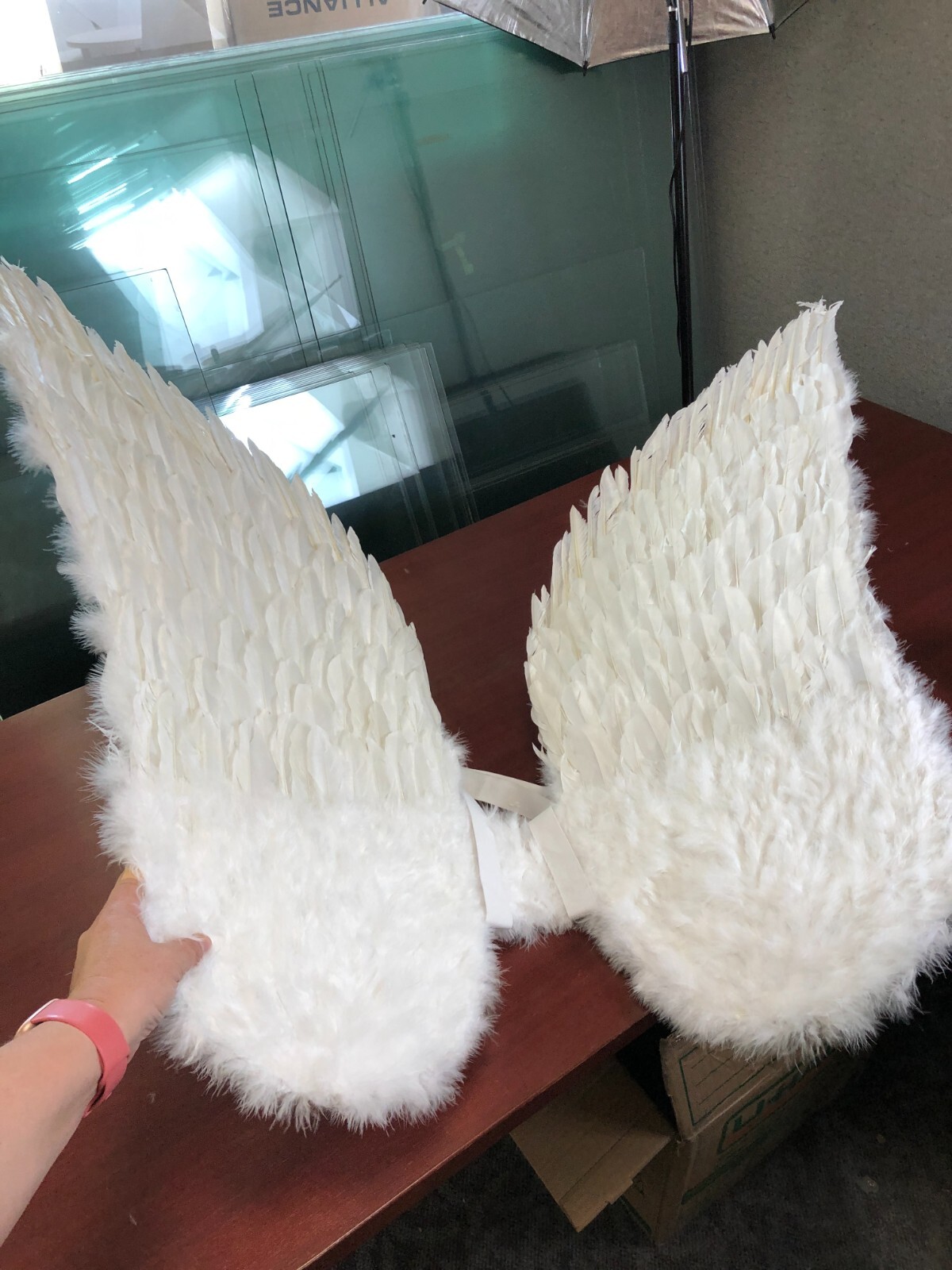 1394 Touch of Nature White Adult Angel Wings - 52" by 36"