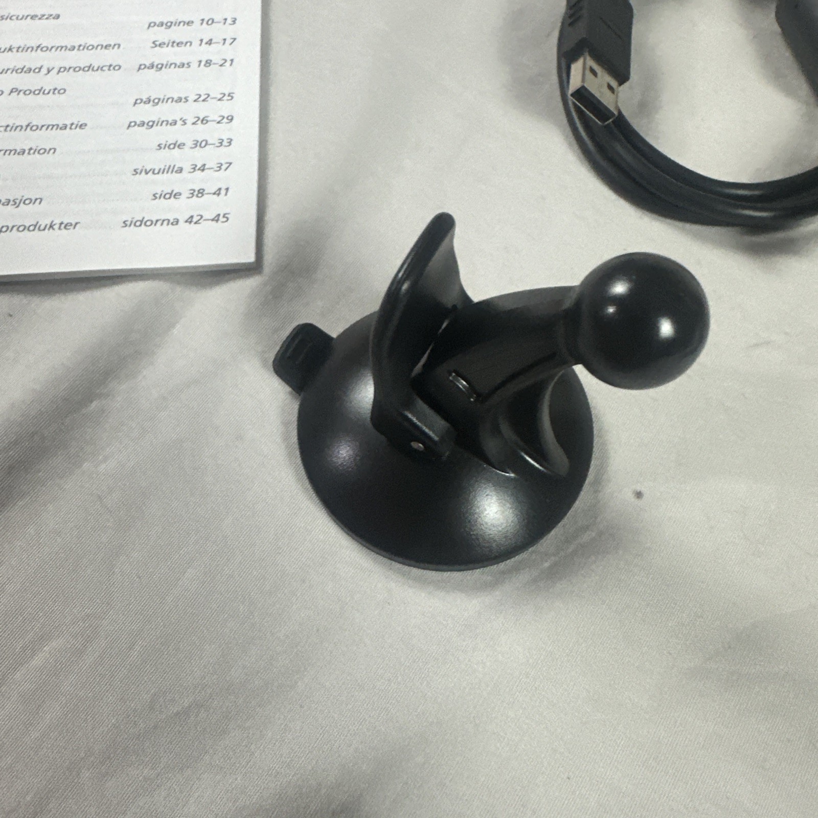 OEM Garmin Zumo 550 Motorcycle Power Cradle Mount & Chrome Handlebar Clamp