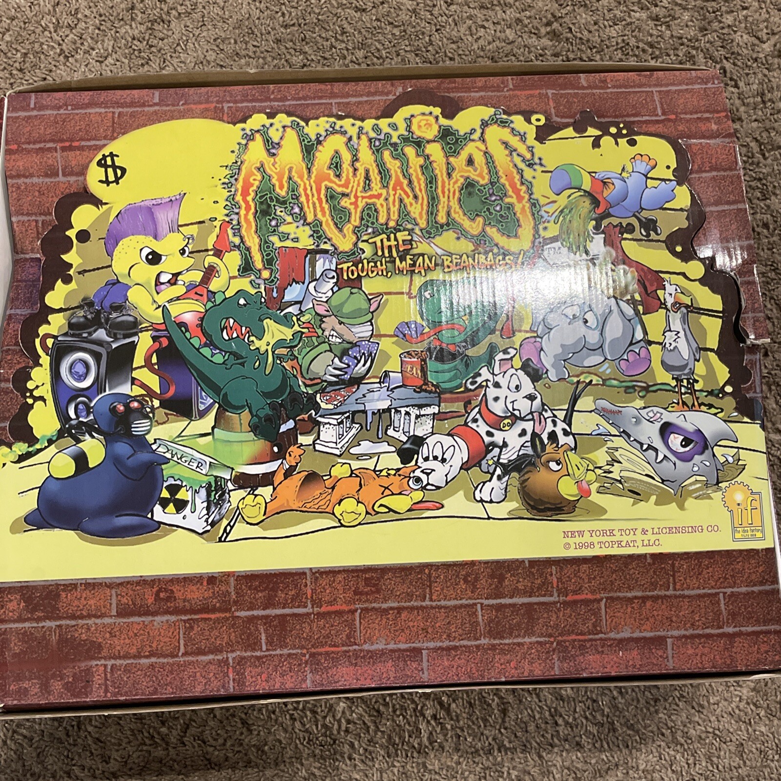 Box Of Meanies 1998 The Tough Mean Beanbags New In Packaging 13 Meanies Total