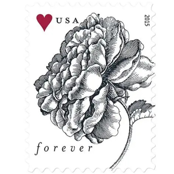 WEDDING VINTAGE ROSE Sheet of 100 Forever Stamps MNH #4959 INVITATIONS 2015