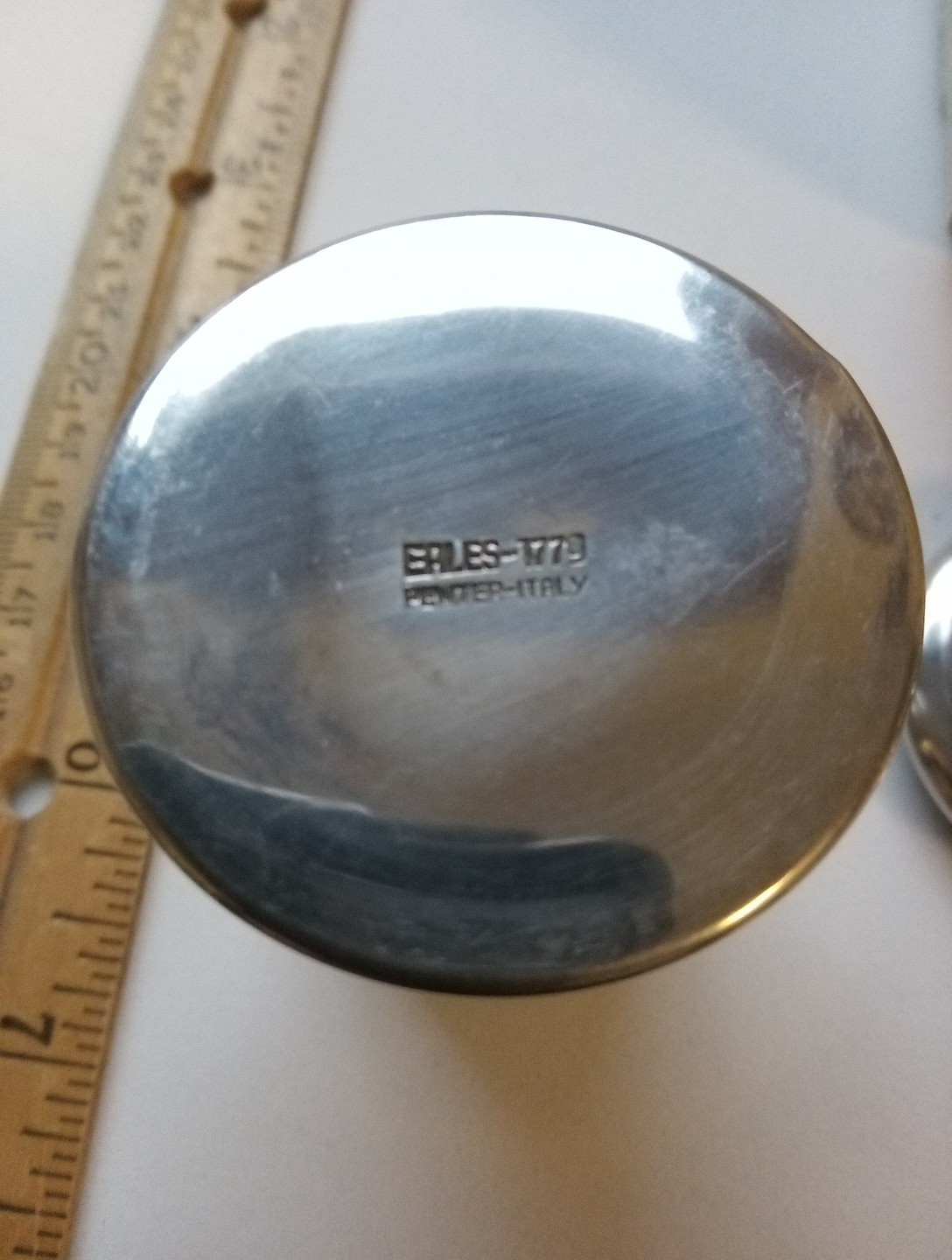 Leonard Pewter Salt And Pepper Shakers, Italy, No.831, About 2 In. Tall,NEW