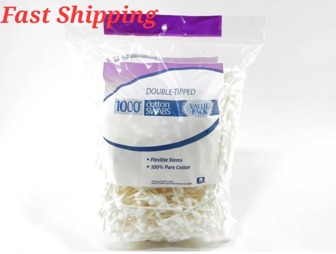 Q Tips Cotton Swab Double Tipped 1000 Count Manicure Pedicure Cleaning Detailing