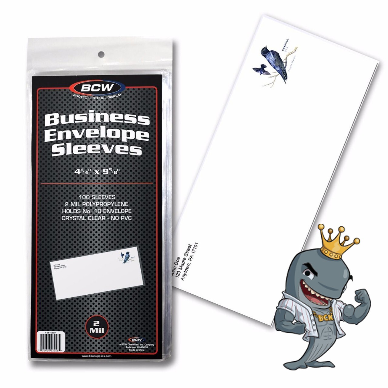BCW Business Envelope #10 Sleeves 100ct FREE SHIP