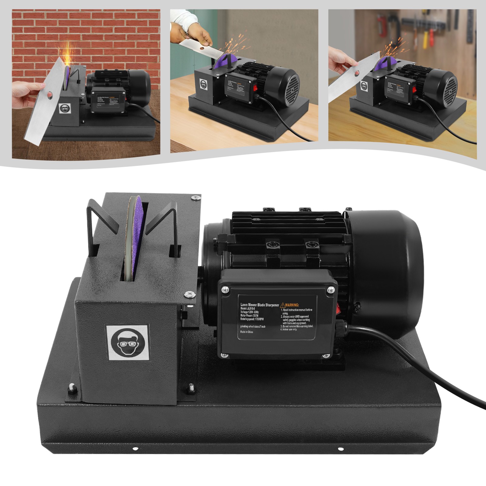 Lawn Mower Blade Sharpener Blade Sharpening Blade Grinding Machine 1700 RPM 500W