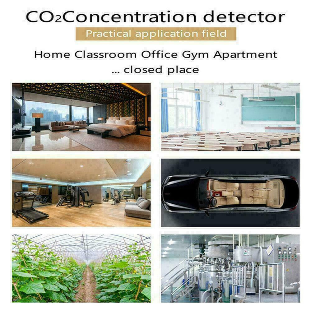 CO2 Meter Air Quality Monitor 400-5000 PPM Sensor Carbon Dioxide Detector US