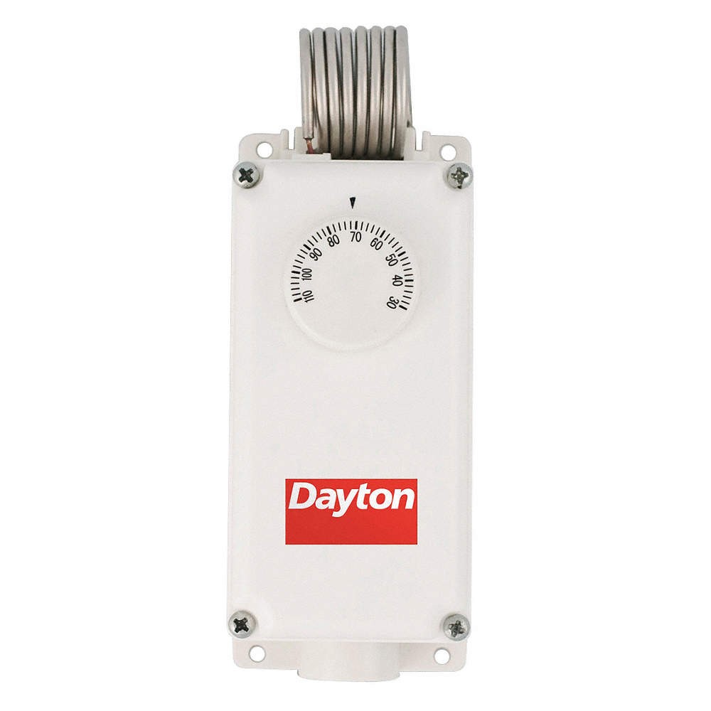 DAYTON 6EDY5 Mech Tstat,Heat or Cool,Plastic,110/30F 6EDY5