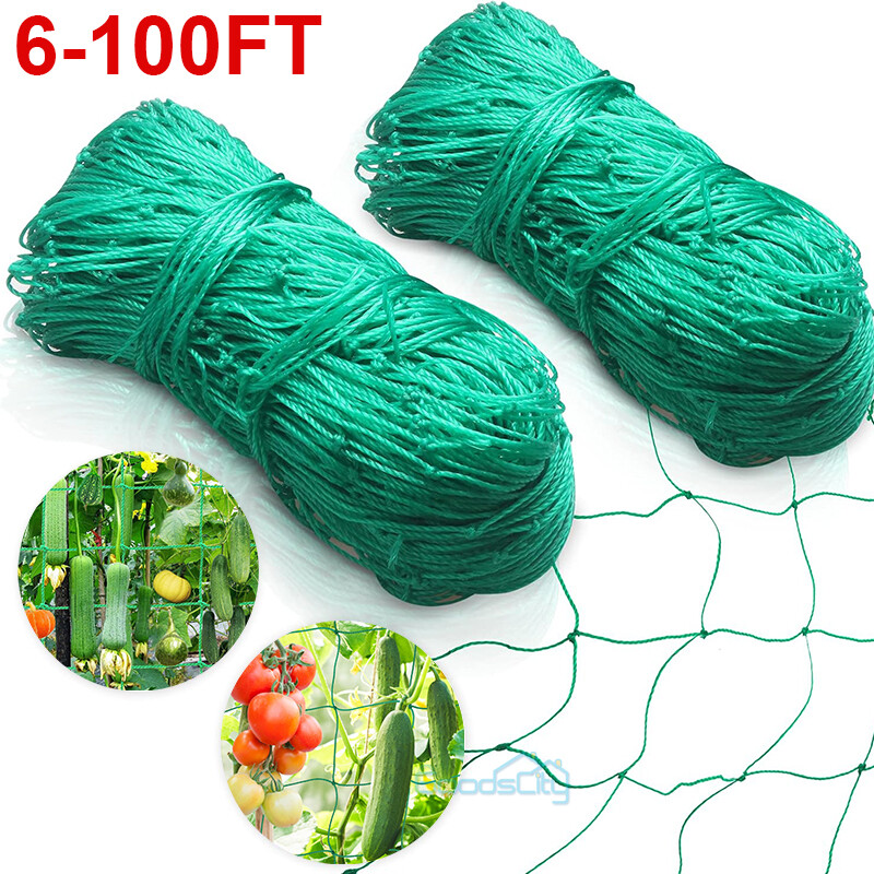 6-100FT Plant Trellis Netting Garden Heavy Duty Polyester Climbing Grow Net Mesh