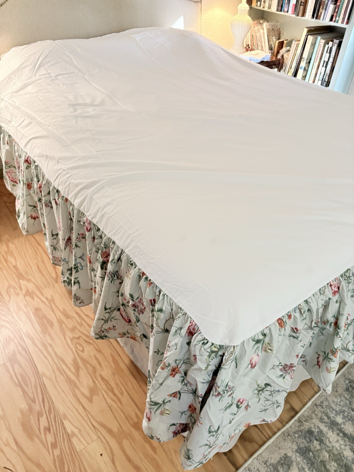 Ralph Lauren Toulouse King Bed Skirt Dust Ruffle - Pewter Excellent