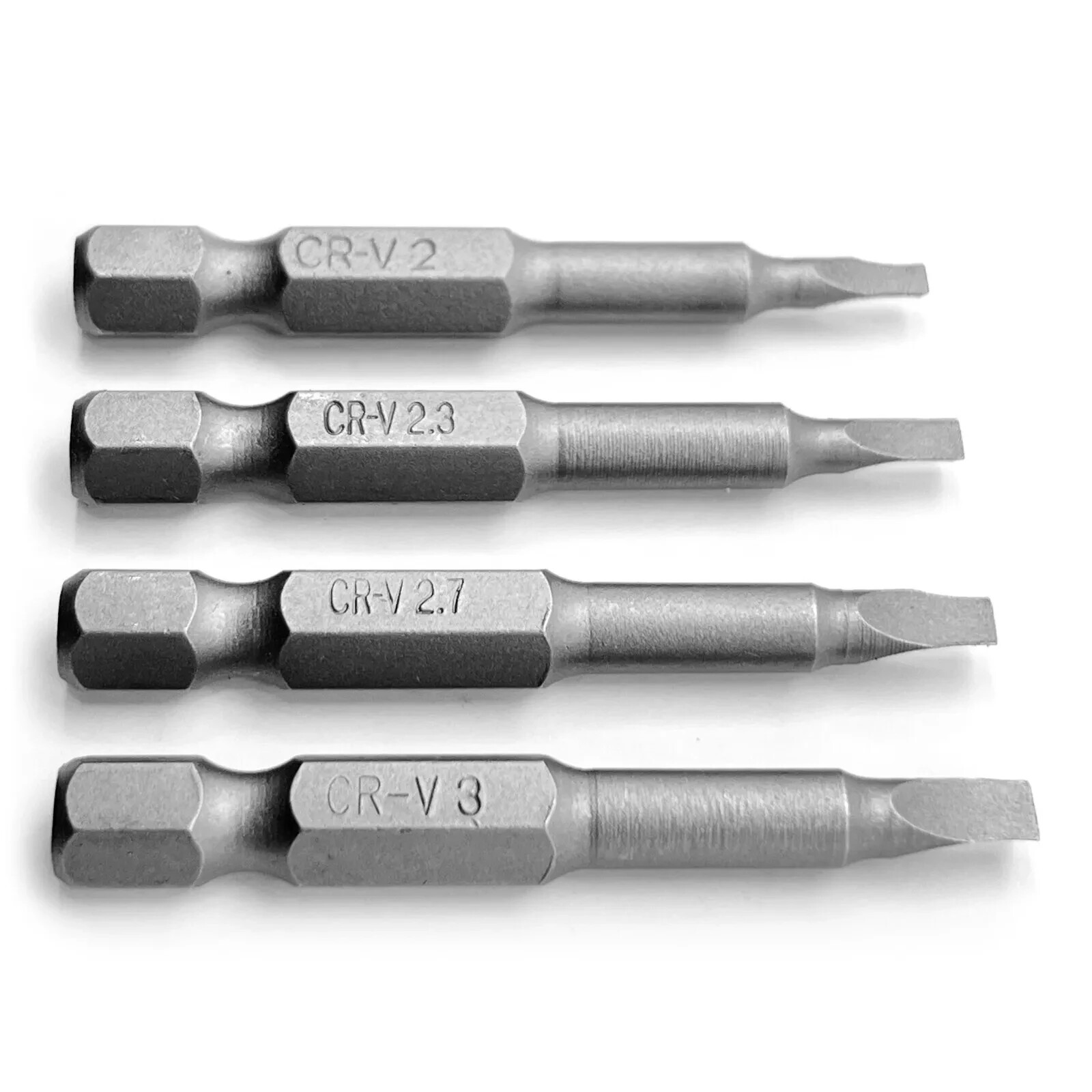 4 pcs OHIY Triangle Drive Screwdriver Insert Bit Set CR-V Steel 2in Long Shank