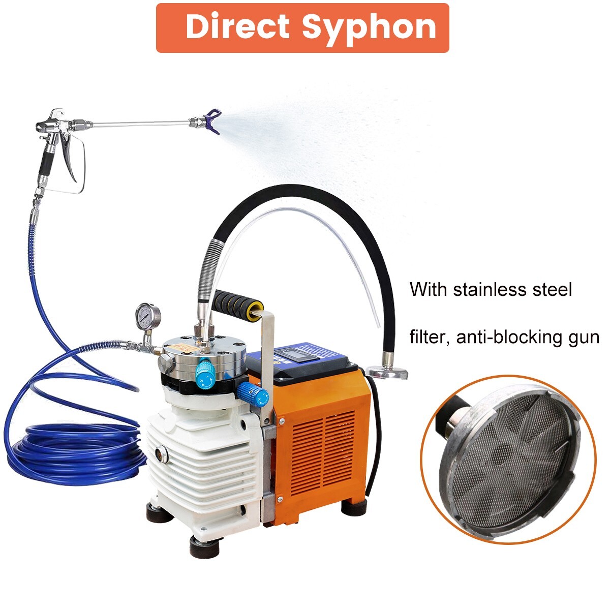 High Pressure Airless Paint Sprayer ,6000W,High Efficiency Power Painting 220V