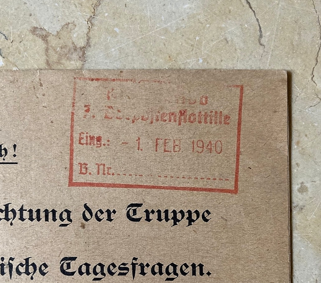 OFFICIAL! WW2 GERMAN MERCHANT NAVY INFO. BOOK FOR MILITARY/POLITICAL ISSUES 1940