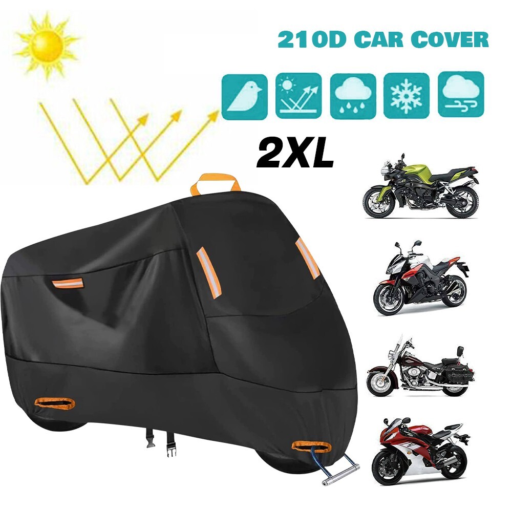 Motorcycle Bike Cover XXL Waterproof For Harley Davidson Outdoor Rain Dust Large