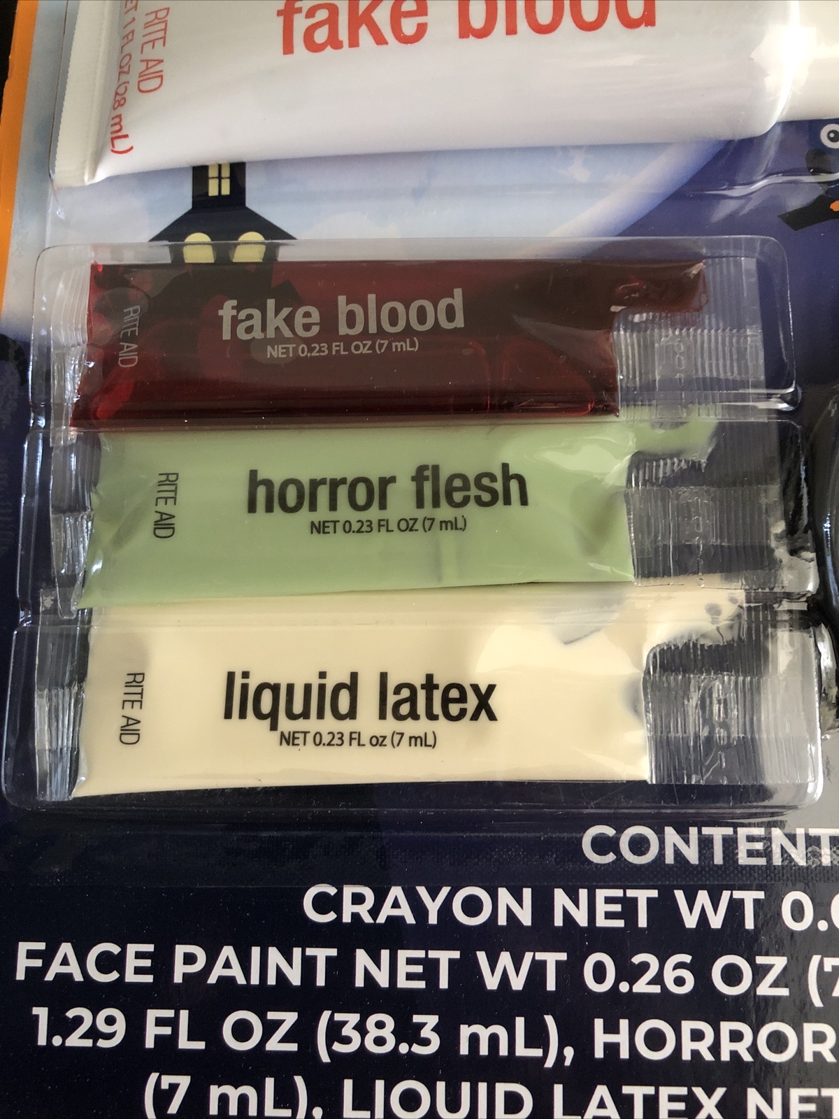 Deluxe Halloween Zombie Make-up Kit, Fake Blood, Sponges, Make-up, Flesh (NEW)