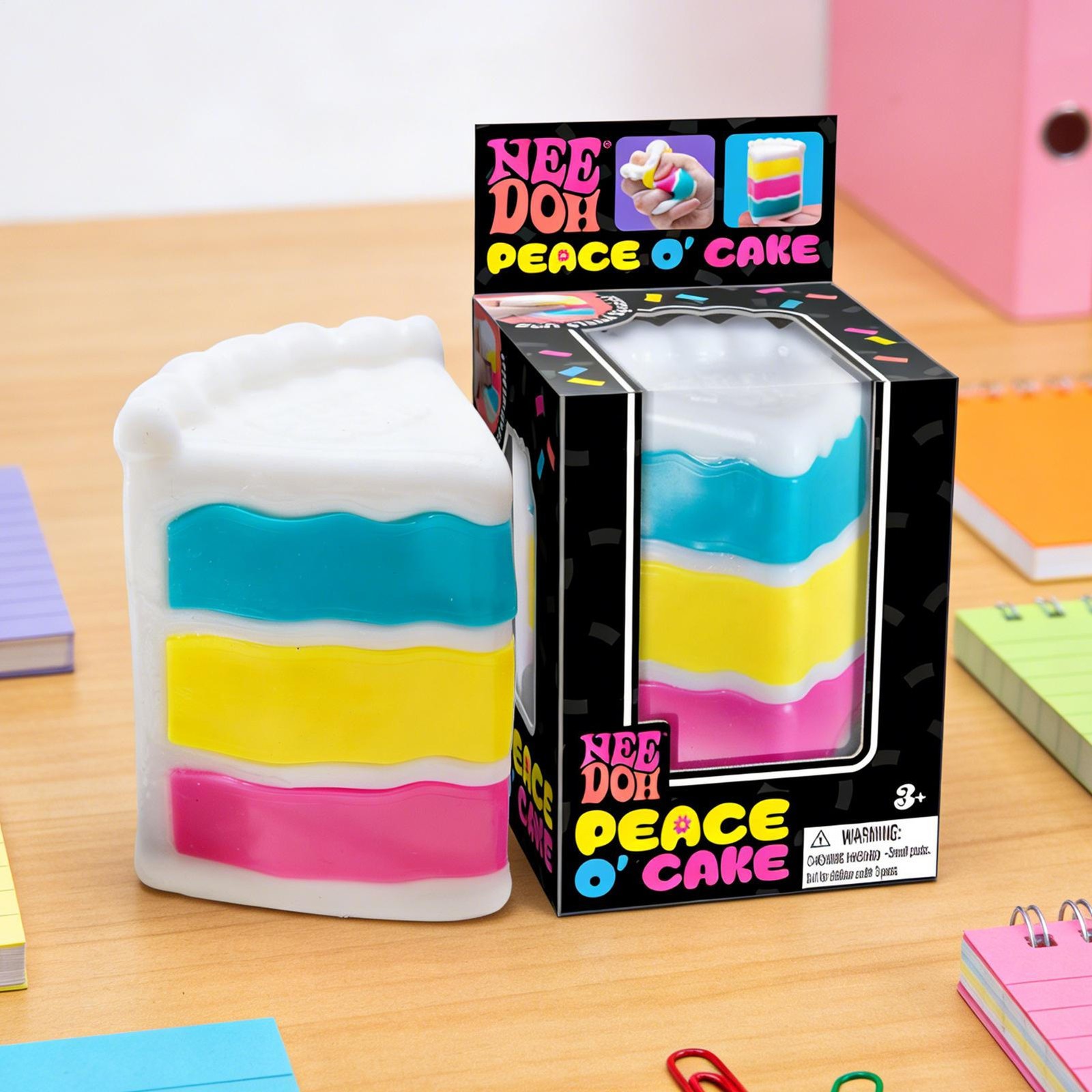 Nee Doh Peace O' Cake Sensory Squeeze Toy Stress Relief Fidget Toy 🎂