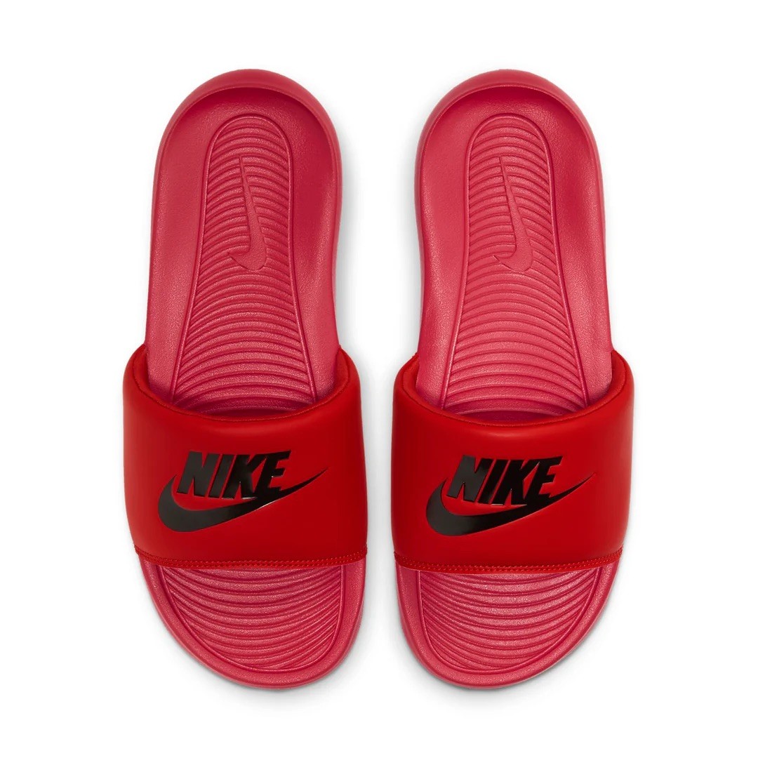NEW Nike Victori One Slides Red Black Comfort Sandals CN9675‑600 Mens Sizes