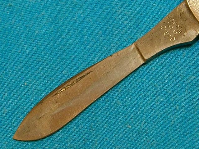 RARE ANTIQUE GRC GOLDEN RULE FOLDING DRS DOCTORS SURGICAL SCALPEL KNIFE VINTAGE