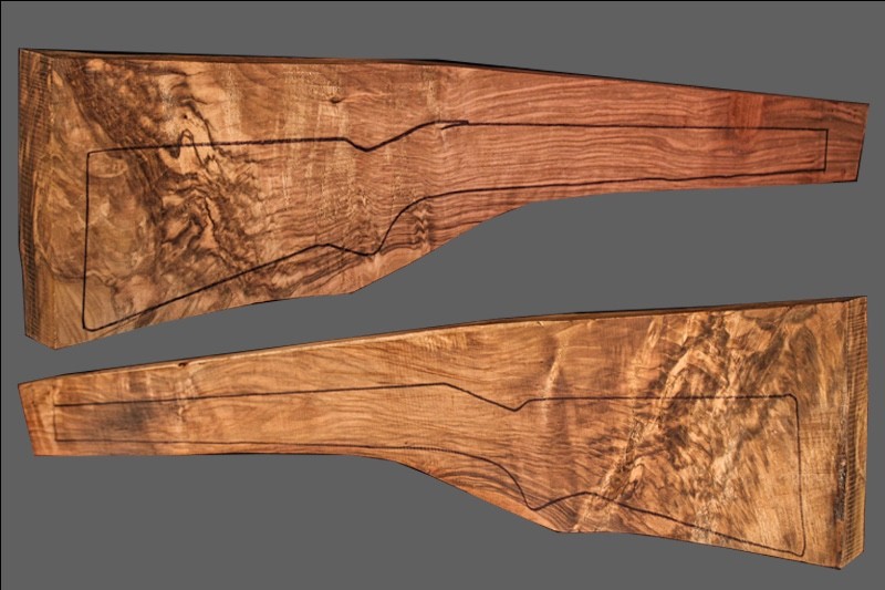 Turkish walnut rifle gunstock blank Ja54